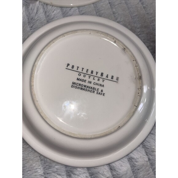 Pottery Barn Outlet Set of 4 Appetizer Snack Dessert Plates Vegetable Images - Picture 9 of 10